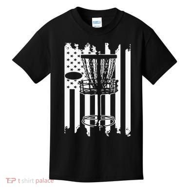 Disc Golf Usa Flag Kids T-Shirt