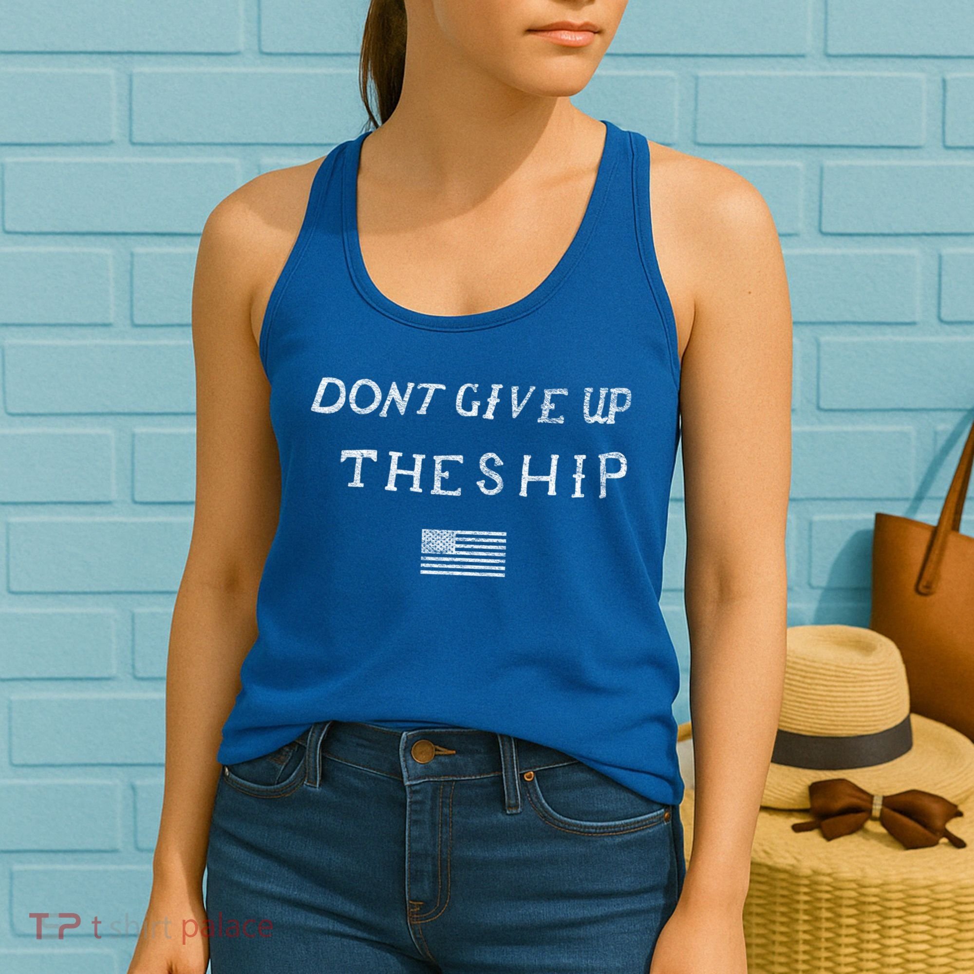 Dont Give Up The Ship Us Flag DonT Patriot Independence Gift Women's Tank Top