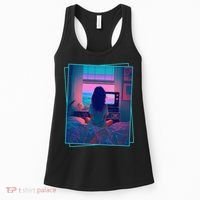 Dreamy Girl Vaporwave Anime Chill 90s Ethereal Alt Aesthetic Women's Tank Top thumb 0