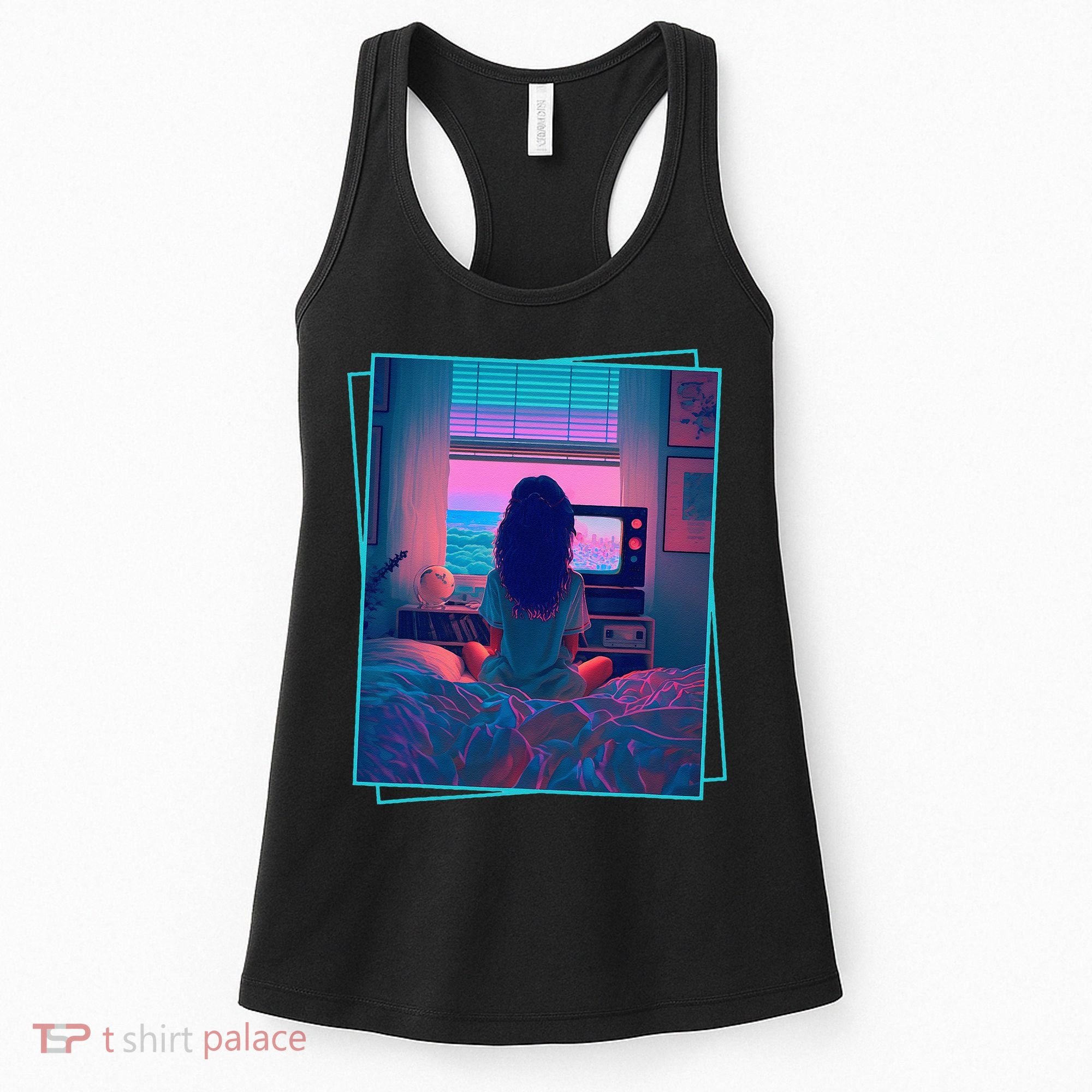 Dreamy Girl Vaporwave Anime Chill 90s Ethereal Alt Aesthetic Women's Tank Top