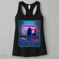 Dreamy Girl Vaporwave Anime Chill 90s Ethereal Alt Aesthetic Women's Tank Top thumb 3