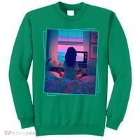 Dreamy Girl Vaporwave Anime Chill 90s Ethereal Alt Aesthetic Sweatshirt thumb 0