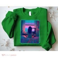 Dreamy Girl Vaporwave Anime Chill 90s Ethereal Alt Aesthetic Sweatshirt thumb 2