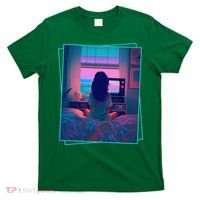Dreamy Girl Vaporwave Anime Chill 90s Ethereal Alt Aesthetic T-Shirt thumb 0
