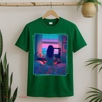 Dreamy Girl Vaporwave Anime Chill 90s Ethereal Alt Aesthetic T-Shirt thumb 2
