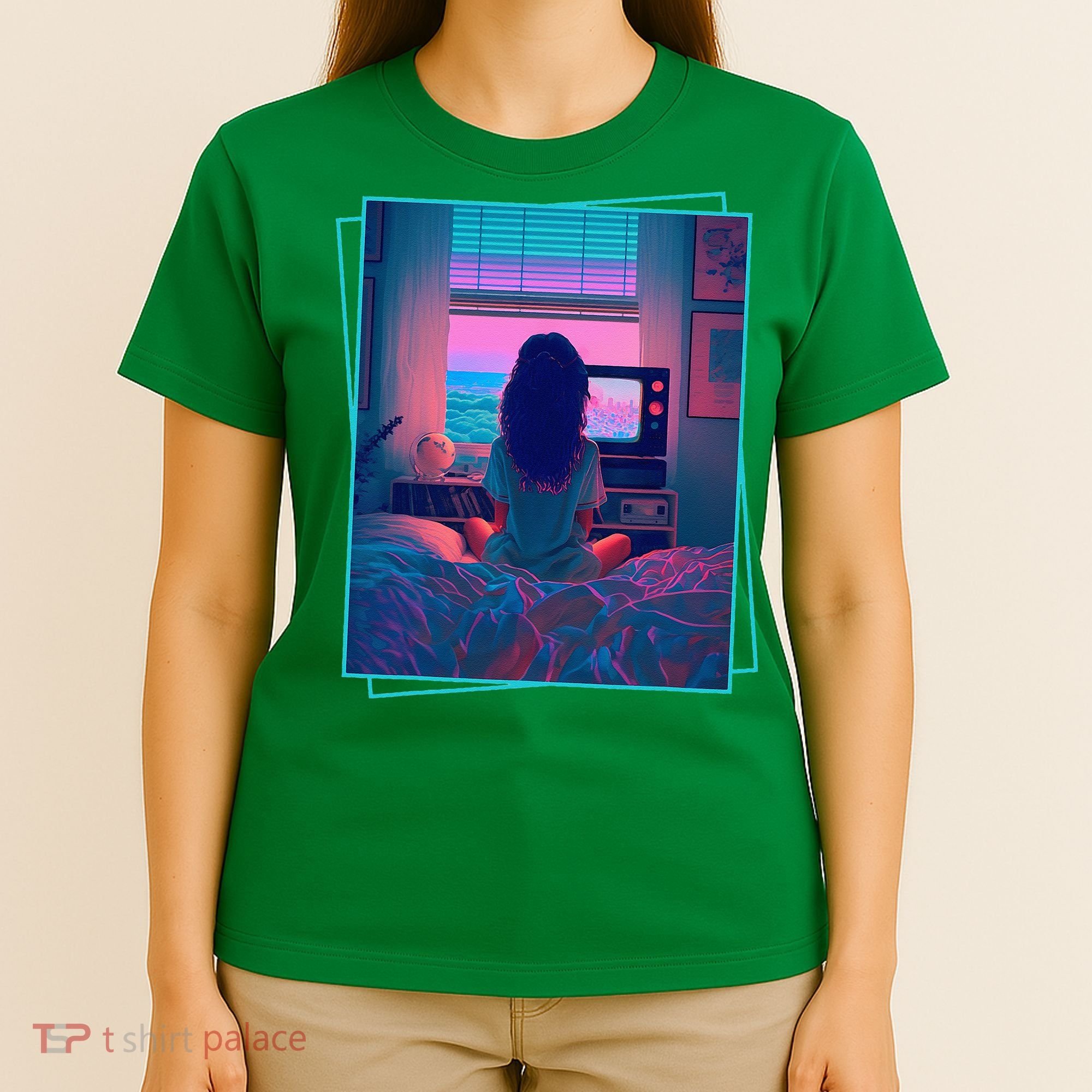 Dreamy Girl Vaporwave Anime Chill 90s Ethereal Alt Aesthetic T-Shirt