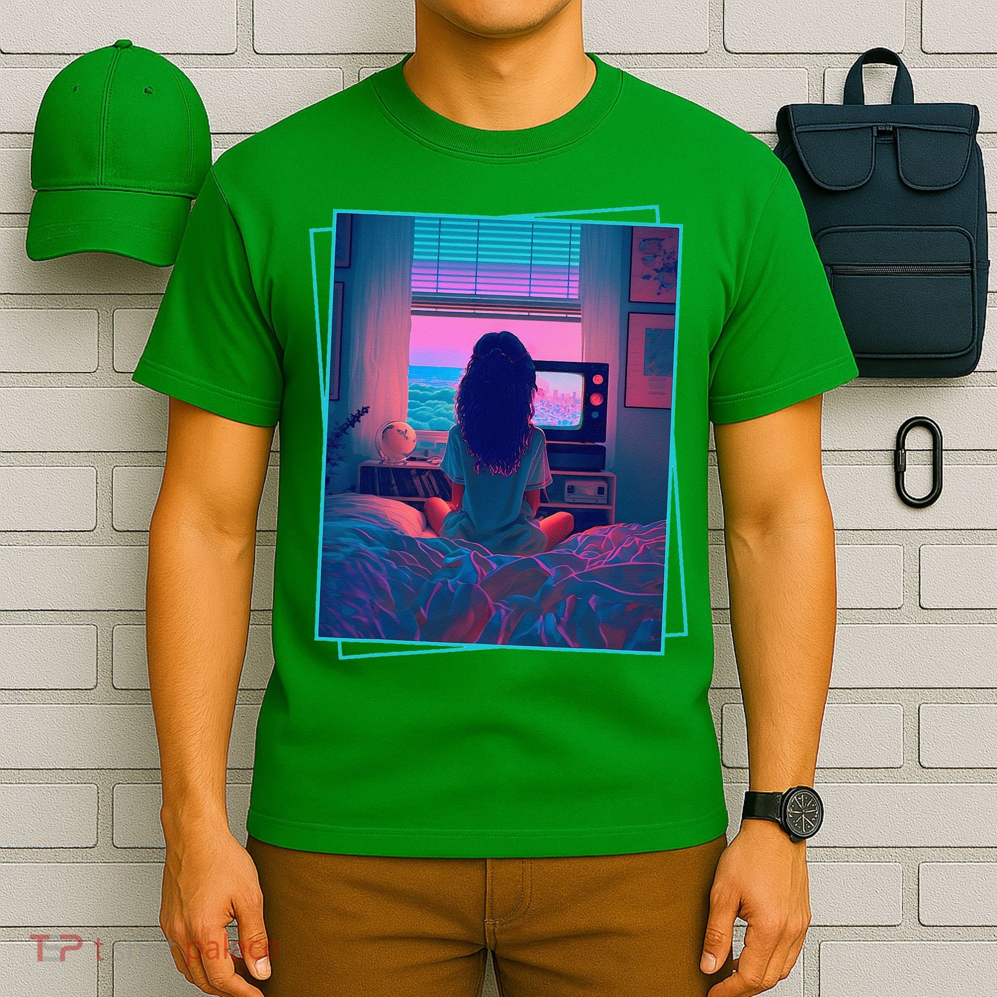 Dreamy Girl Vaporwave Anime Chill 90s Ethereal Alt Aesthetic T-Shirt