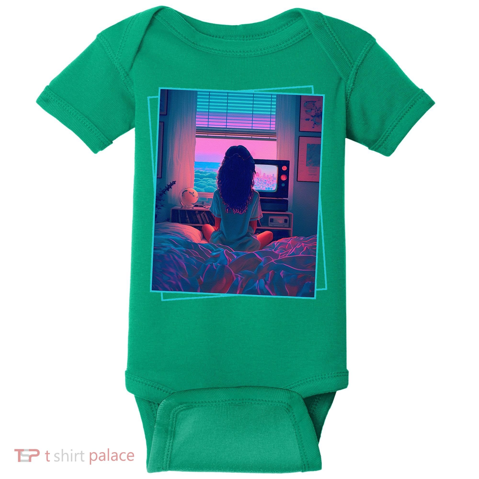 Dreamy Girl Vaporwave Anime Chill 90s Ethereal Alt Aesthetic Baby Bodysuit