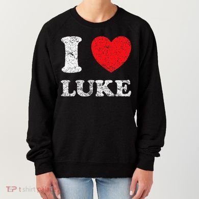 Distressed Grunge Worn Out Style I Love Luke Women's Sweatshirt