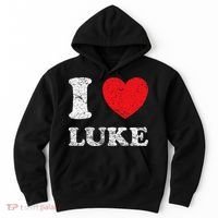 Distressed Grunge Worn Out Style I Love Luke Hoodie thumb 0