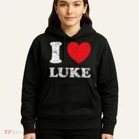 Distressed Grunge Worn Out Style I Love Luke Hoodie thumb 5