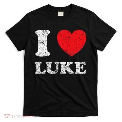 Distressed Grunge Worn Out Style I Love Luke T-Shirt