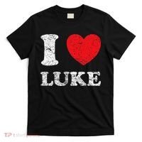 Distressed Grunge Worn Out Style I Love Luke T-Shirt thumb 0