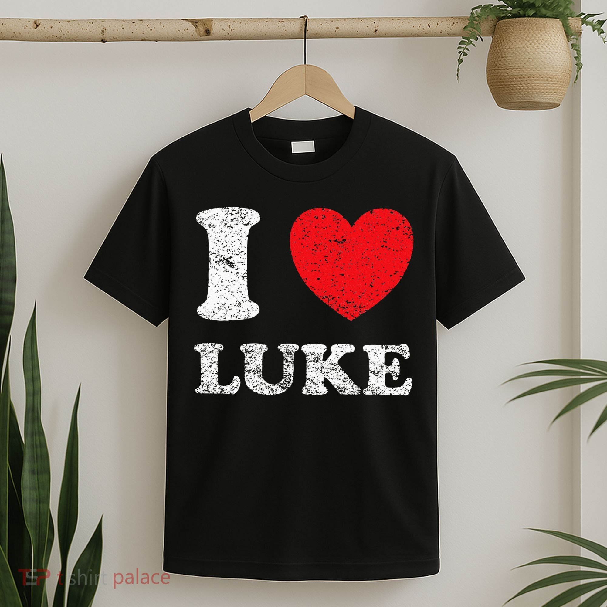 Distressed Grunge Worn Out Style I Love Luke T-Shirt