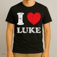 Distressed Grunge Worn Out Style I Love Luke T-Shirt thumb 3