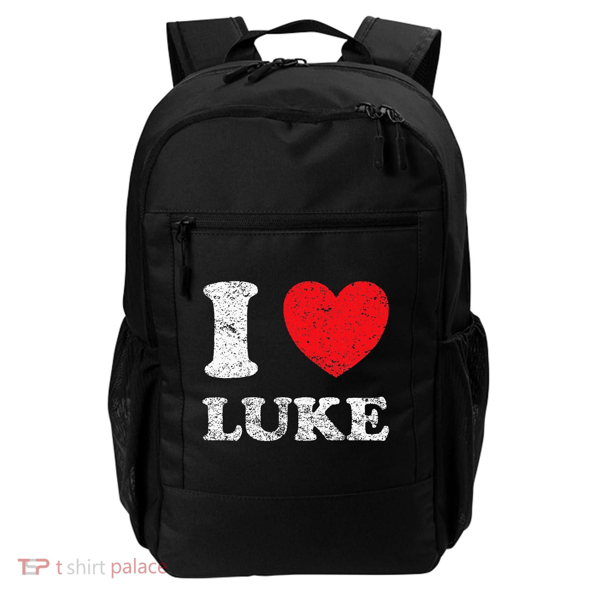 Distressed Grunge Worn Out Style I Love Luke Backpack
