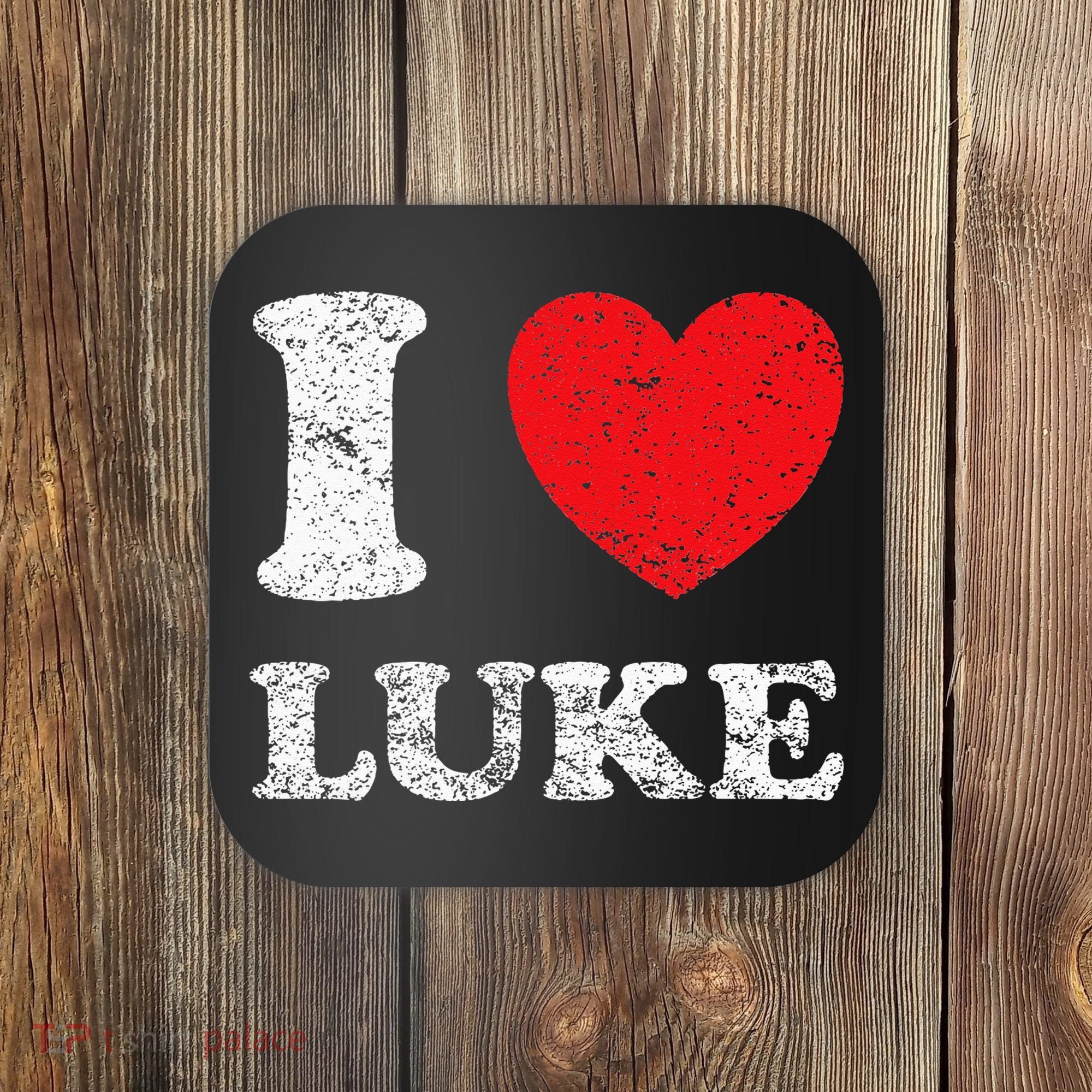 Distressed Grunge Worn Out Style I Love Luke Coaster