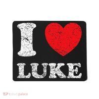 Distressed Grunge Worn Out Style I Love Luke Mousepad thumb 0