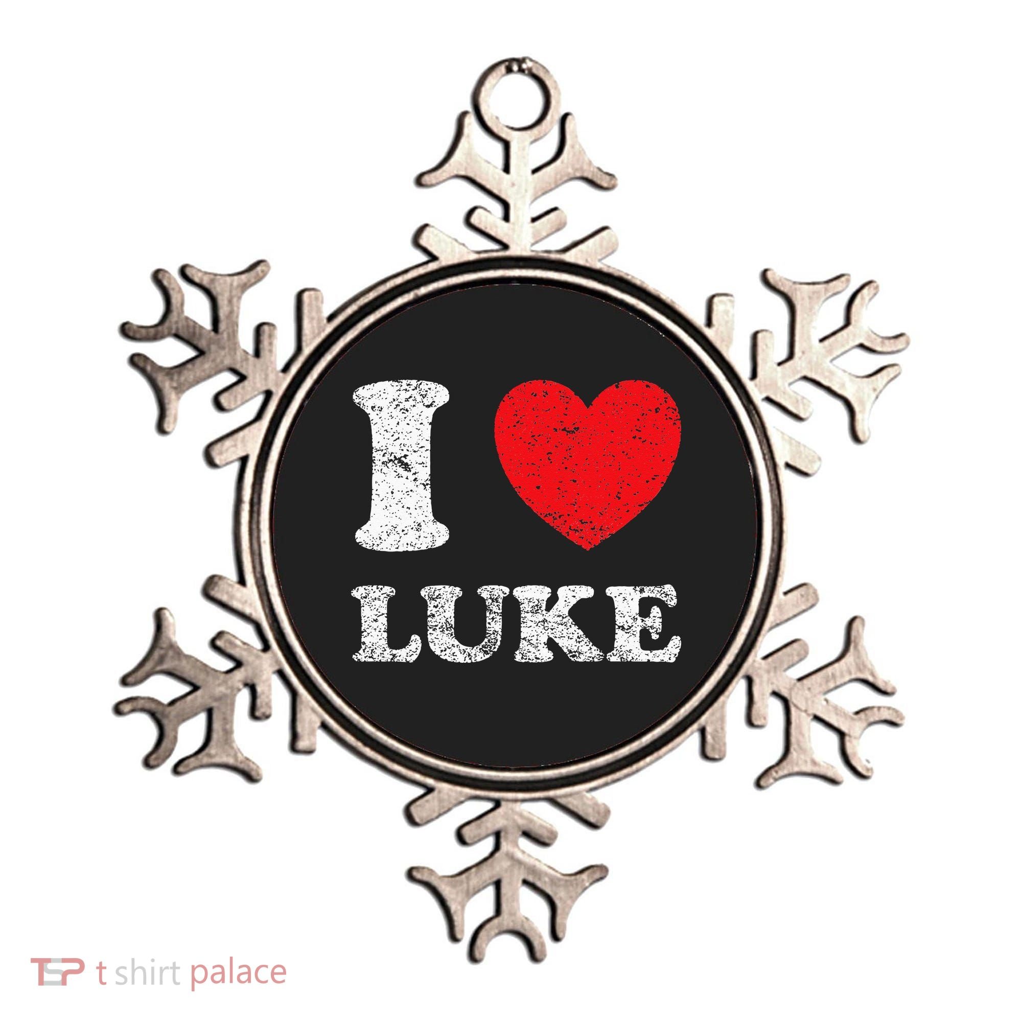 Distressed Grunge Worn Out Style I Love Luke Ornament