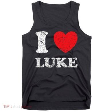 Distressed Grunge Worn Out Style I Love Luke Tank Top
