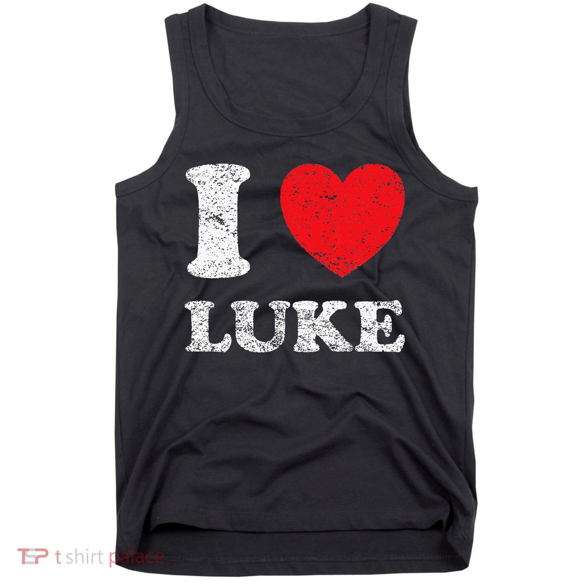 Distressed Grunge Worn Out Style I Love Luke Tank Top