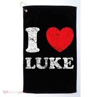 Distressed Grunge Worn Out Style I Love Luke Golf Towel thumb 0