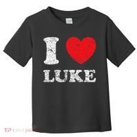 Distressed Grunge Worn Out Style I Love Luke Toddler T-Shirt thumb 0