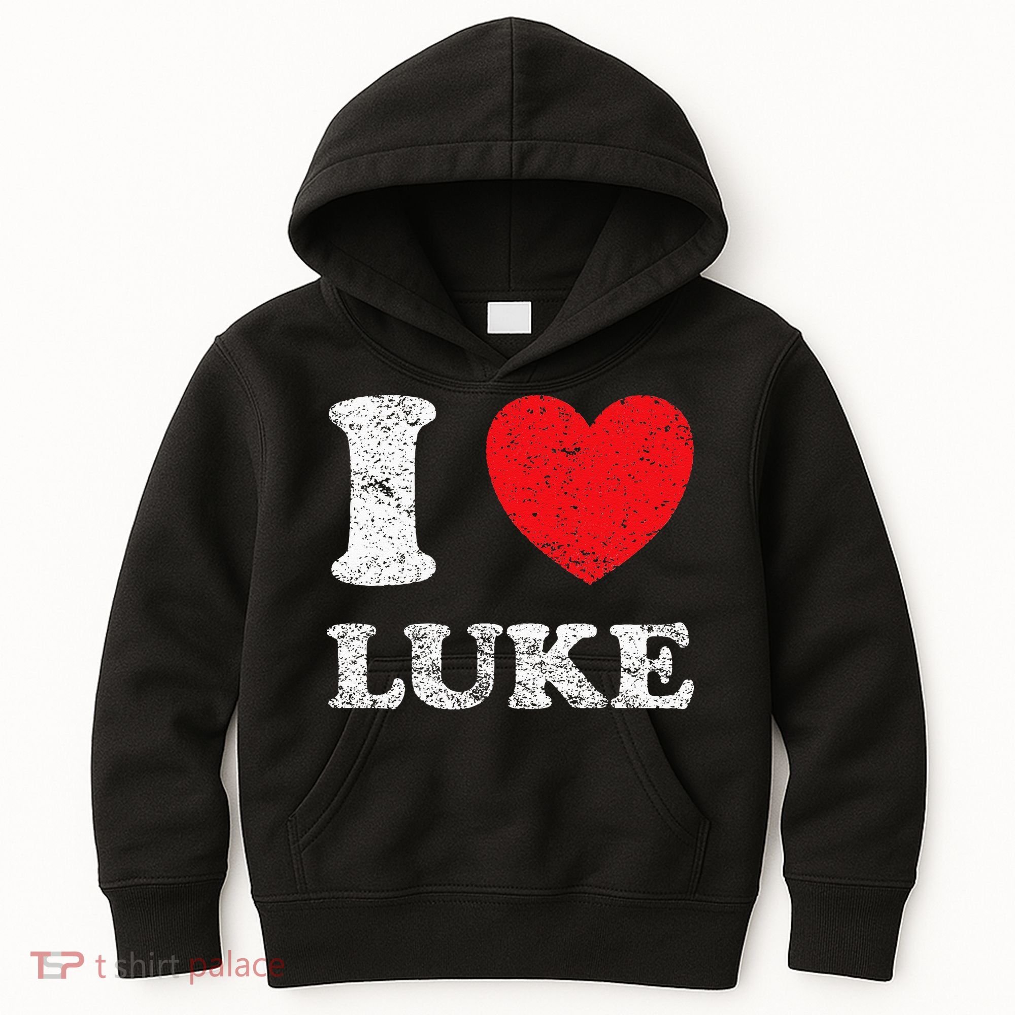 Distressed Grunge Worn Out Style I Love Luke Kids Hoodie