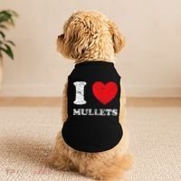 Distressed Grunge Worn Out Style I Love Mullets Doggie Tank thumb 2