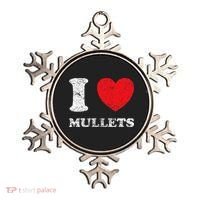 Distressed Grunge Worn Out Style I Love Mullets Ornament thumb 0