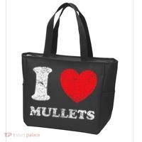 Distressed Grunge Worn Out Style I Love Mullets Tote Bag thumb 3
