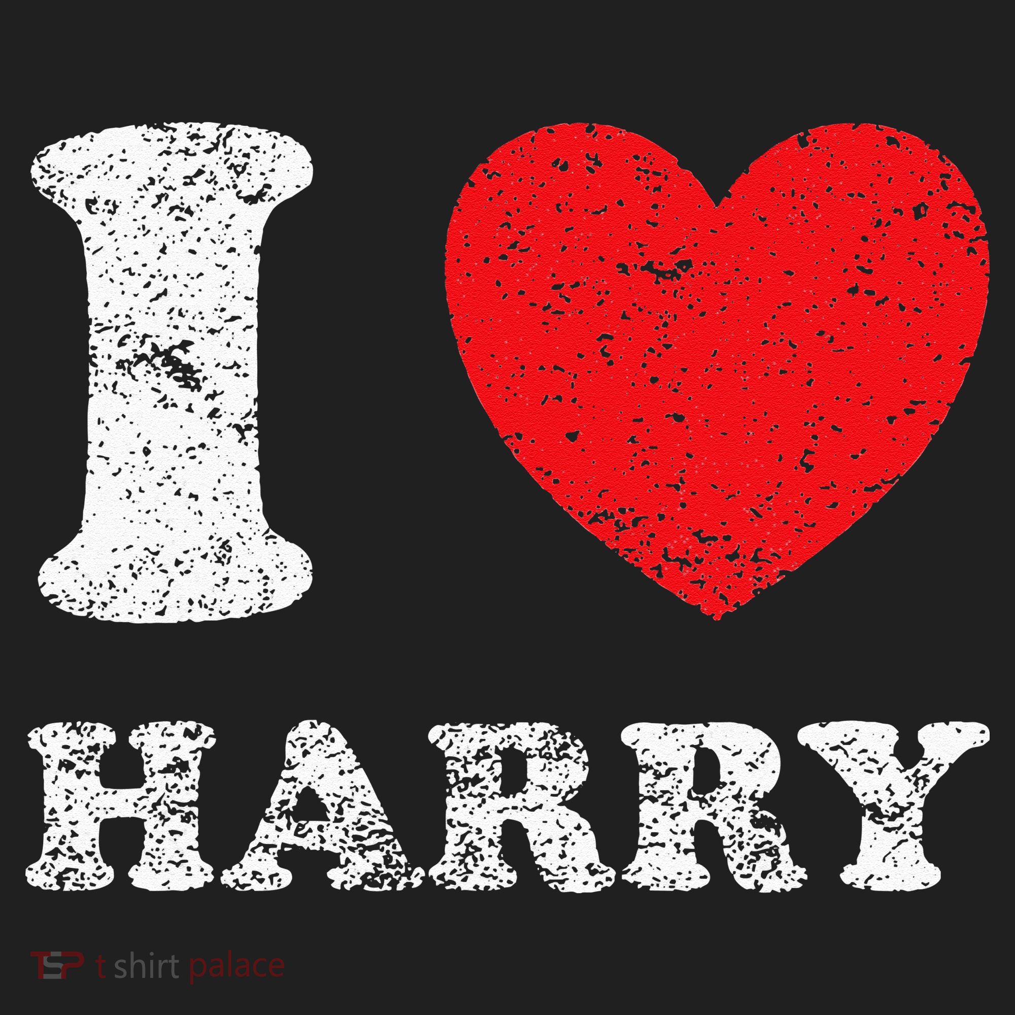 Distressed Grunge Worn Out Style I Love Harry Women's Sweatshirt