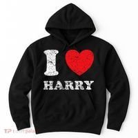 Distressed Grunge Worn Out Style I Love Harry Hoodie thumb 0