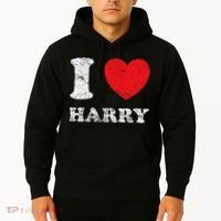 Distressed Grunge Worn Out Style I Love Harry Hoodie thumb 2