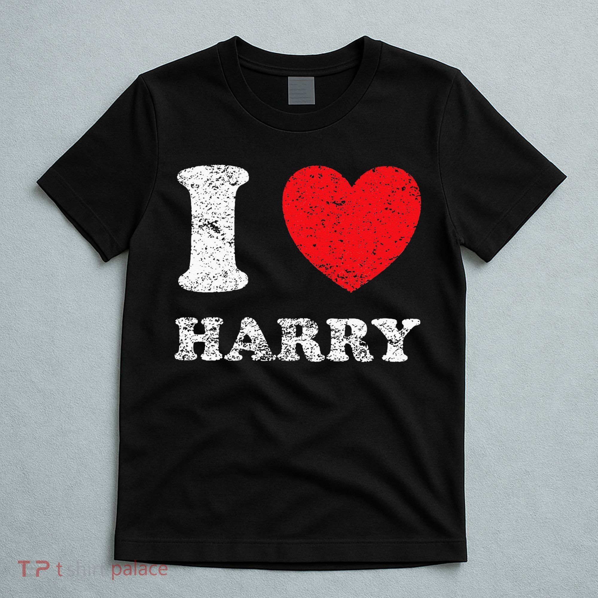Distressed Grunge Worn Out Style I Love Harry T-Shirt