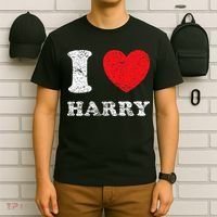 Distressed Grunge Worn Out Style I Love Harry T-Shirt thumb 6