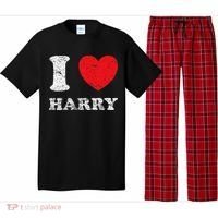 Distressed Grunge Worn Out Style I Love Harry Pajama Set thumb 0