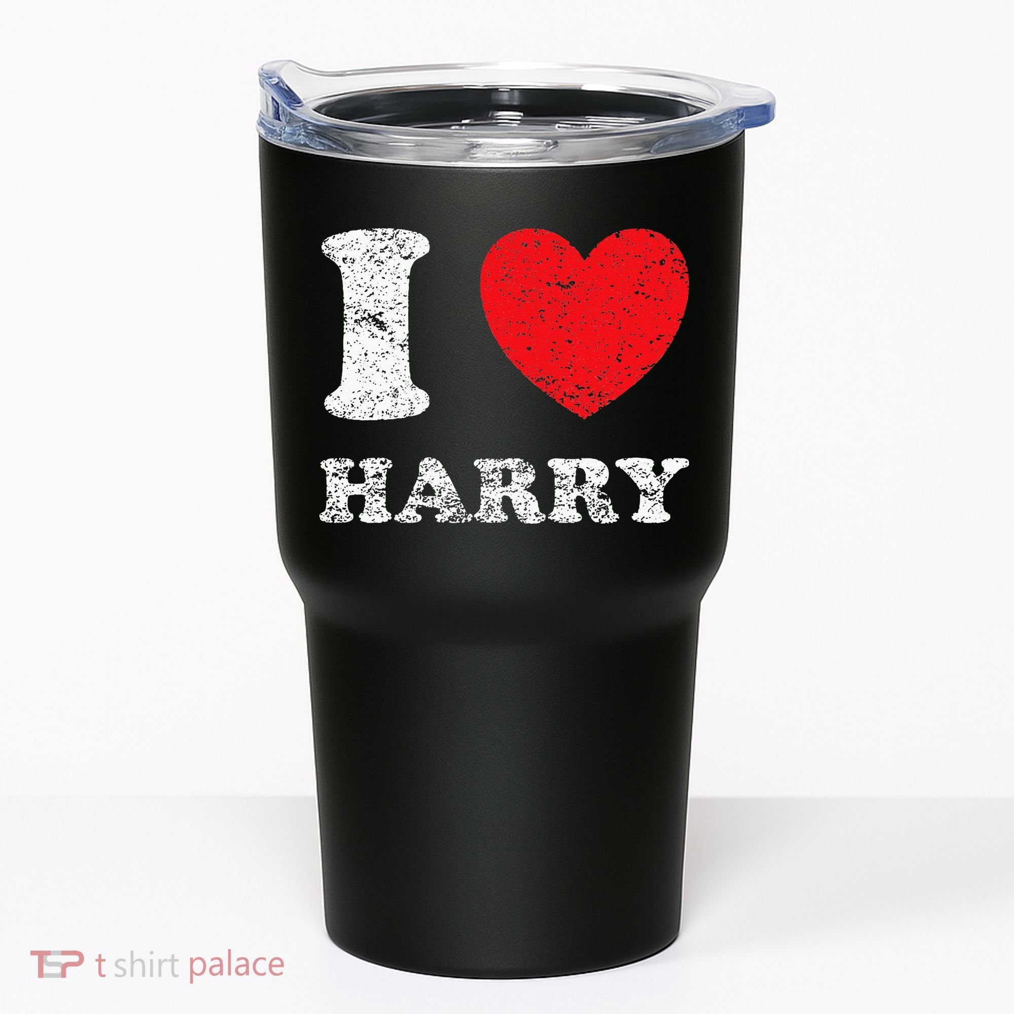 Distressed Grunge Worn Out Style I Love Harry Tumbler