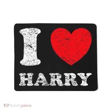 Distressed Grunge Worn Out Style I Love Harry Mousepad