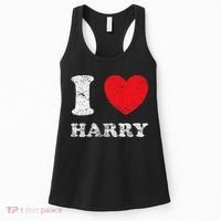 Distressed Grunge Worn Out Style I Love Harry Women's Tank Top thumb 0
