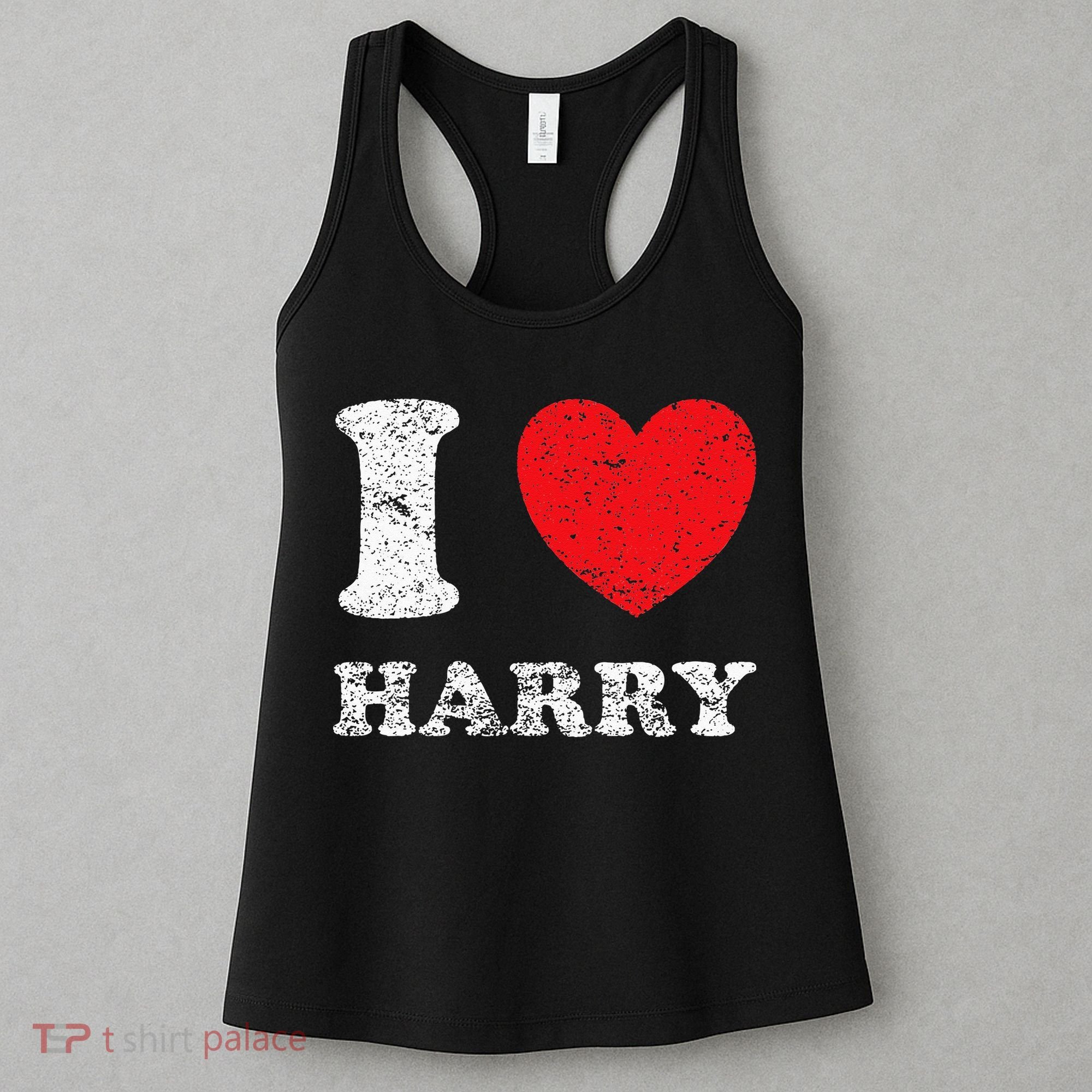 Distressed Grunge Worn Out Style I Love Harry Women's Tank Top