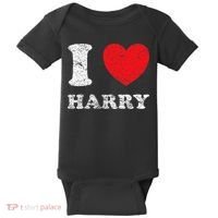 Distressed Grunge Worn Out Style I Love Harry Baby Bodysuit thumb 0