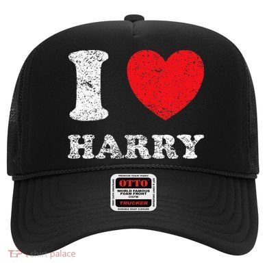Distressed Grunge Worn Out Style I Love Harry Hat