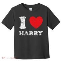 Distressed Grunge Worn Out Style I Love Harry Toddler T-Shirt thumb 0