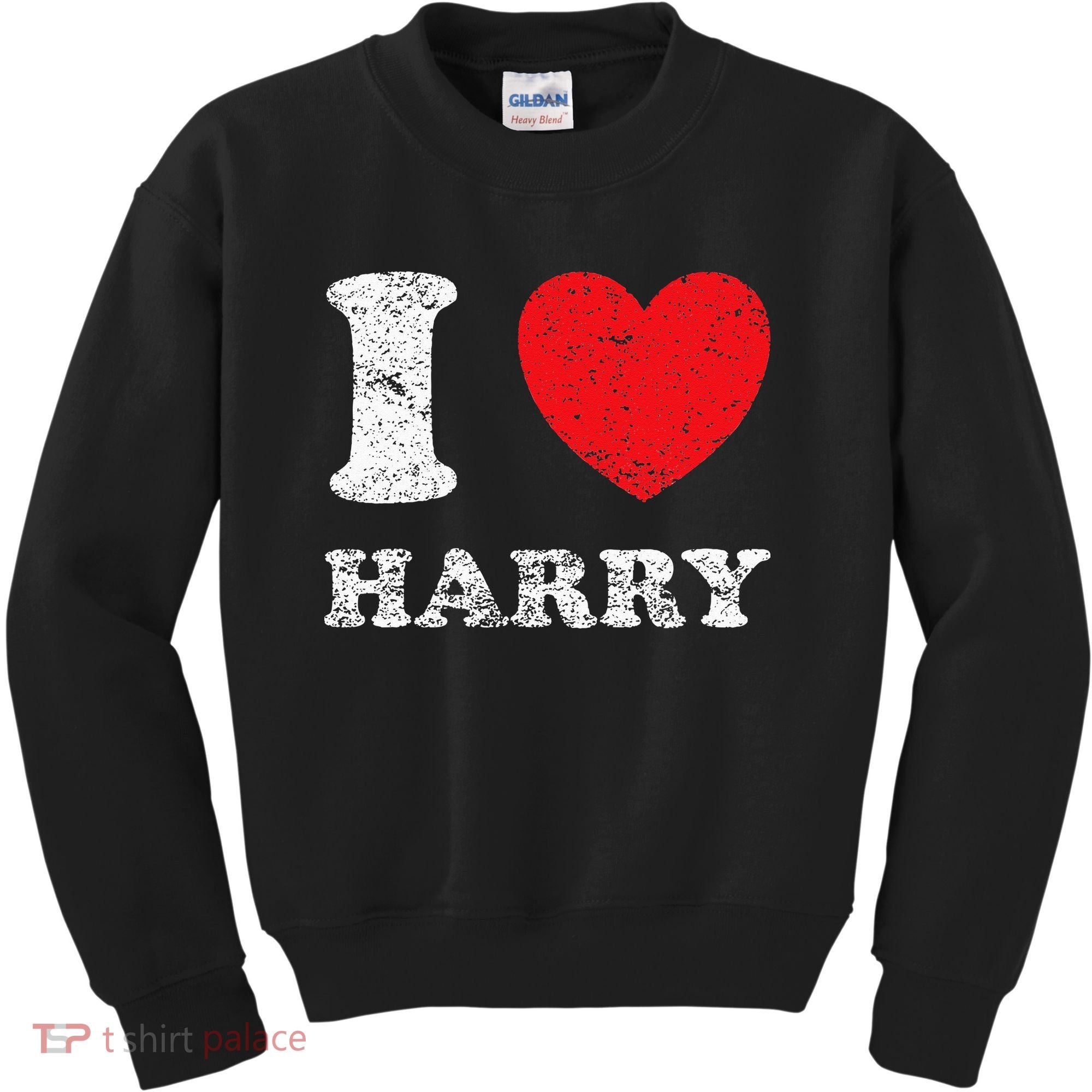 Distressed Grunge Worn Out Style I Love Harry Kids Sweatshirt
