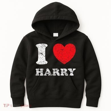 Distressed Grunge Worn Out Style I Love Harry Kids Hoodie