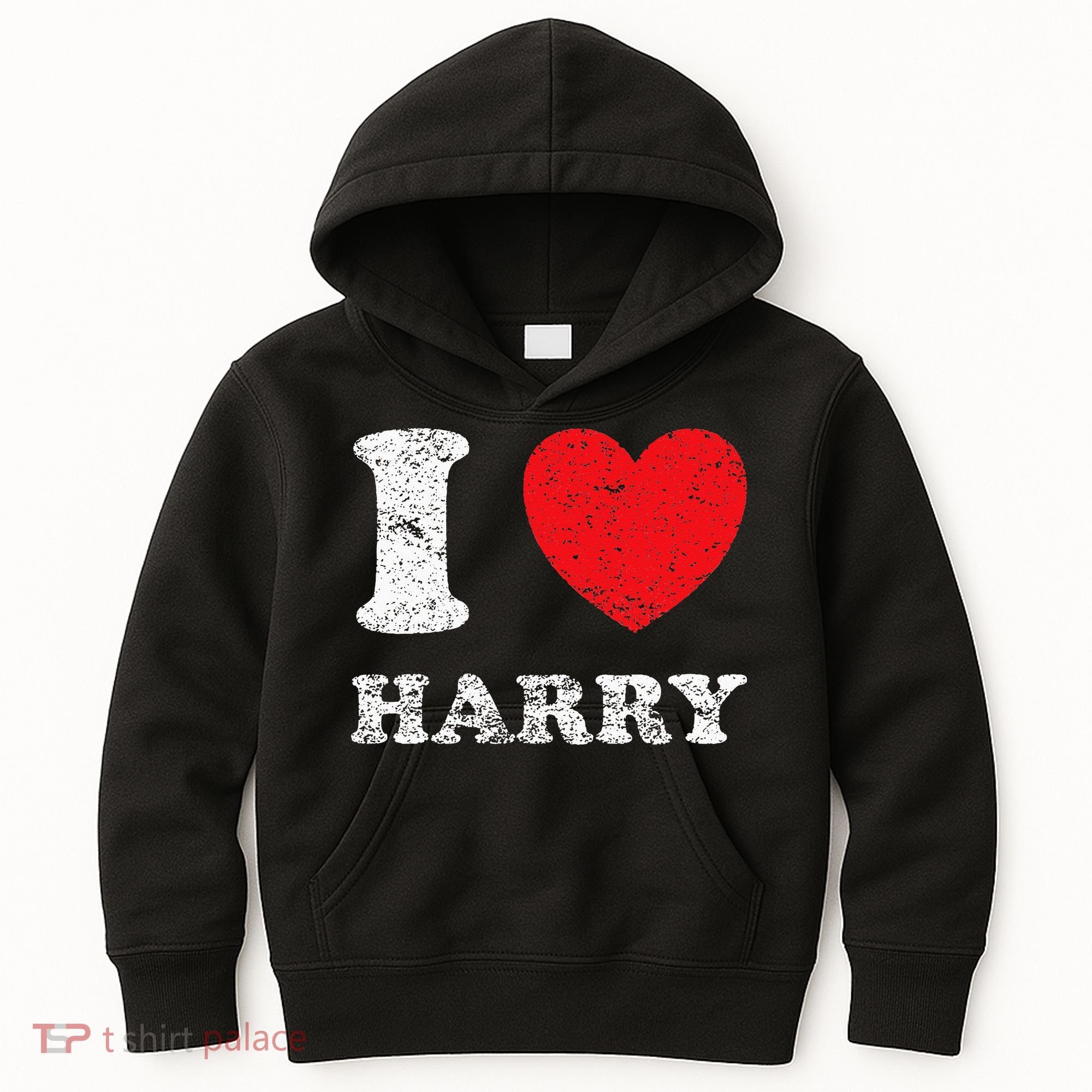 Distressed Grunge Worn Out Style I Love Harry Kids Hoodie