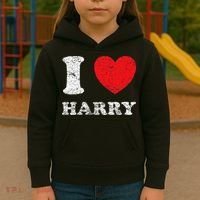 Distressed Grunge Worn Out Style I Love Harry Kids Hoodie thumb 3