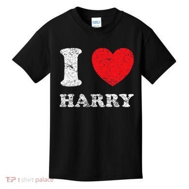 Distressed Grunge Worn Out Style I Love Harry Kids T-Shirt