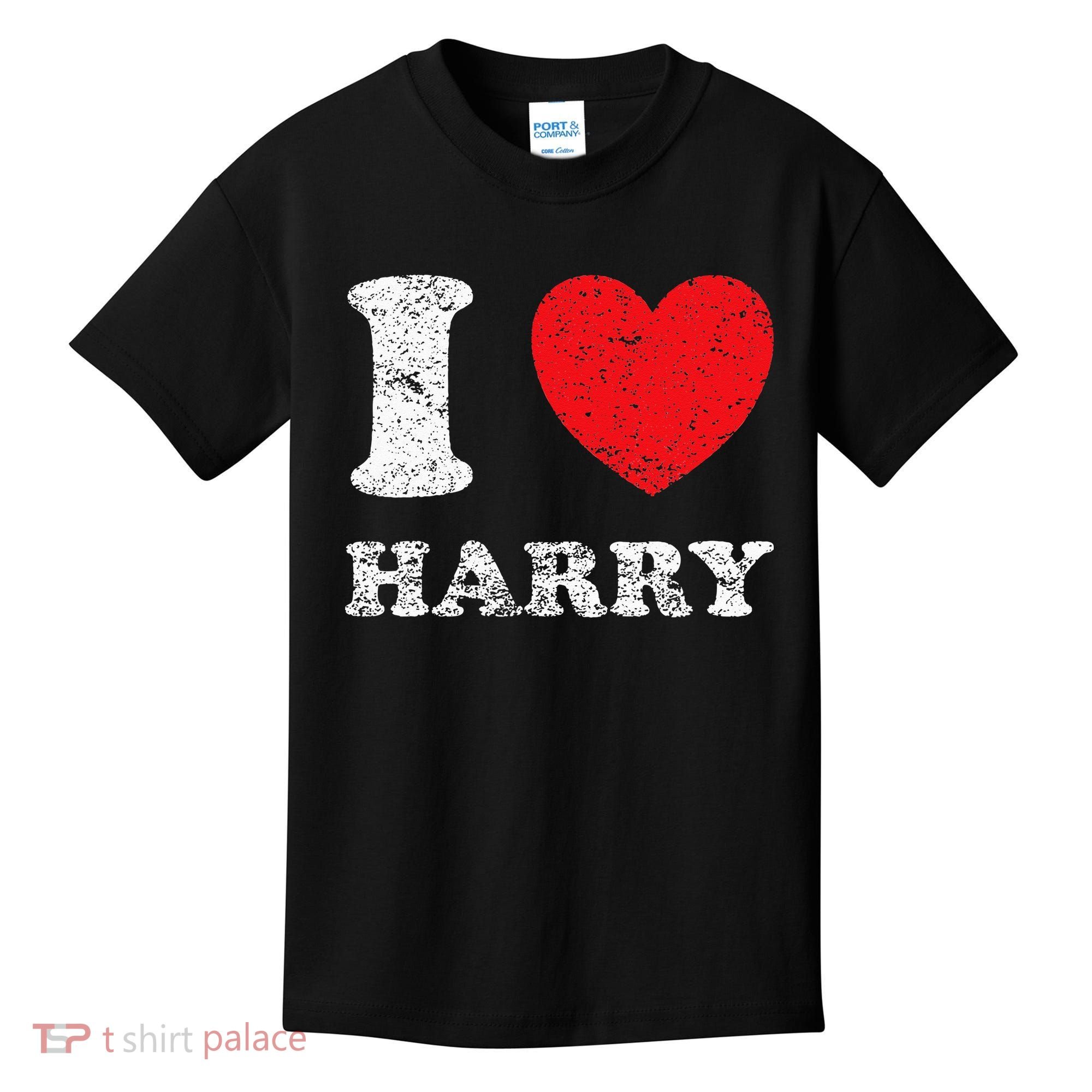 Distressed Grunge Worn Out Style I Love Harry Kids T-Shirt
